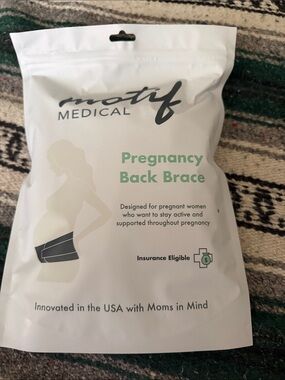 BNWT Motif Medical Pregnancy Back Brace - White Packaging